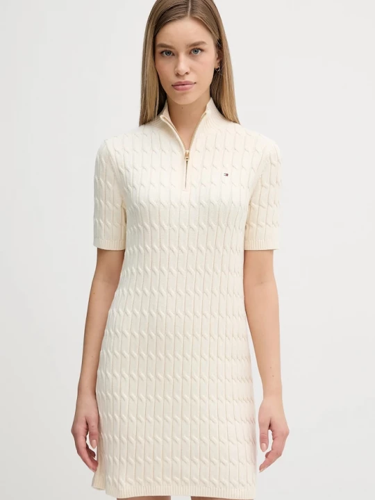 Obrázek produktu Tommy Hilfiger Bavlněné šaty Tommy Hilfiger béžová