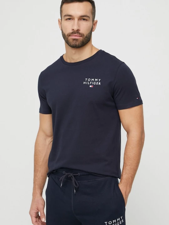 Obrázek produktu Tommy Hilfiger Bavlněné tričko námořnická modř