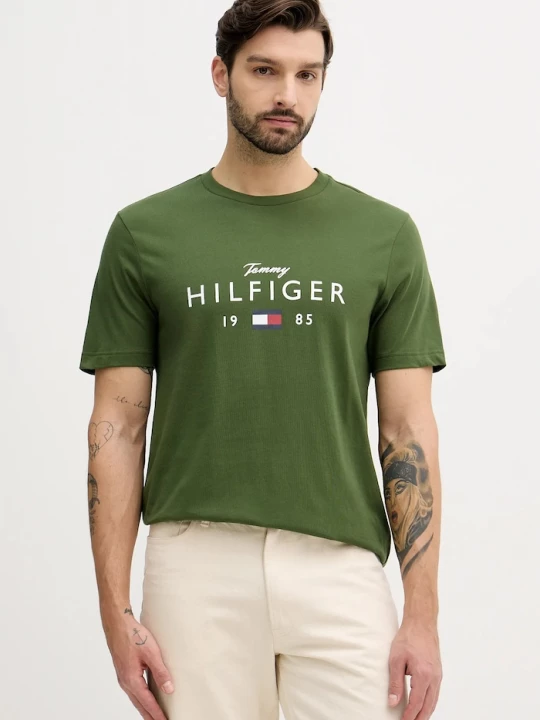 Obrázek produktu Tommy Hilfiger Bavlněné tričko zelená