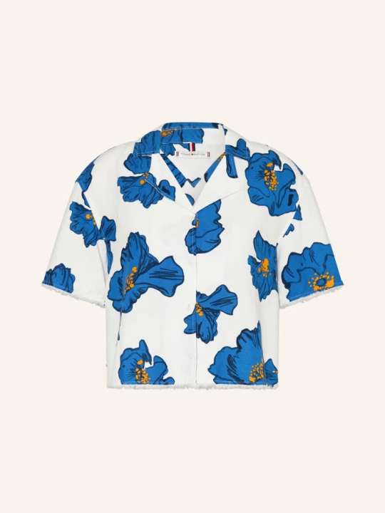 Obrázek produktu Tommy Hilfiger Blůza S Lnem krémová / modrá