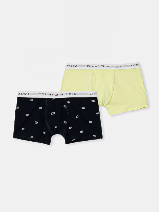 Obrázek produktu Tommy Hilfiger boxerky dětské bavlněné s elastanem 2-pack námořnická modř
