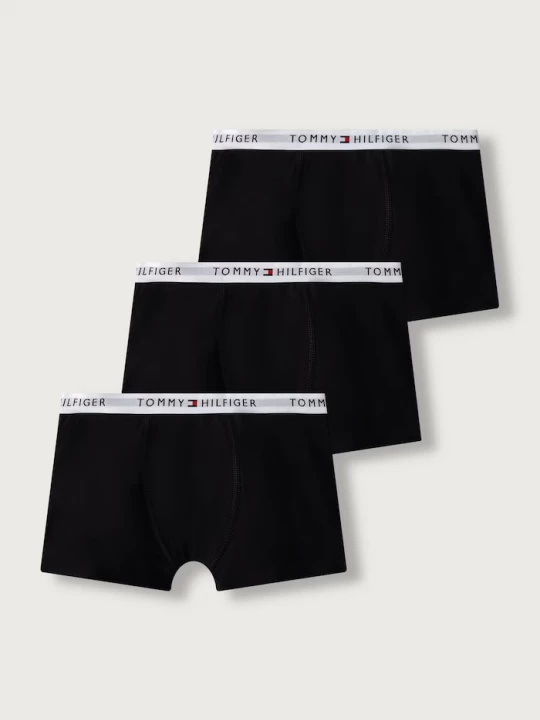 Obrázek produktu Tommy Hilfiger boxerky dětské bavlněné s elastanem 3-pack černá