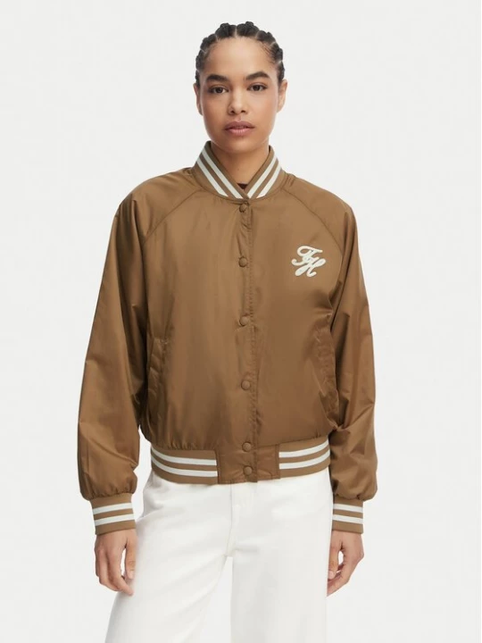 Obrázek produktu Tommy Hilfiger Bunda bomber Logo Appliqué WW0WW48618 Světle hnědá Regular Fit