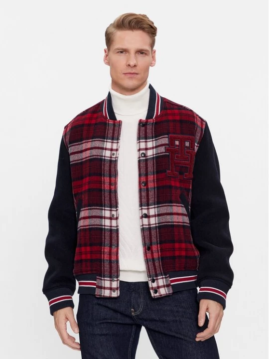 Obrázek produktu Tommy Hilfiger Bunda bomber Varsity MW0MW34023 Červená Regular Fit
