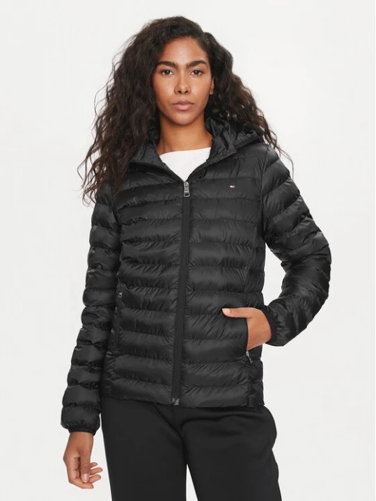 Obrázek produktu Tommy Hilfiger Bunda pro přechodné období Global Stripe WW0WW42046 Černá Regular Fit