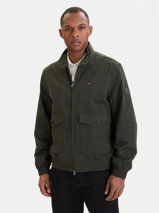 Obrázek produktu Tommy Hilfiger Bunda pro přechodné období Harrington MW0MW42507 Zelená Regular Fit