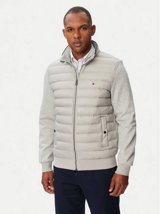 Obrázek produktu Tommy Hilfiger Bunda pro přechodné období Mix Media Ess MW0MW41329 Světle šedá Regular Fit