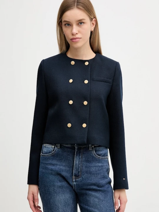 Obrázek produktu Tommy Hilfiger Bunda s příměsí vlny Tommy Hilfiger námořnická modř