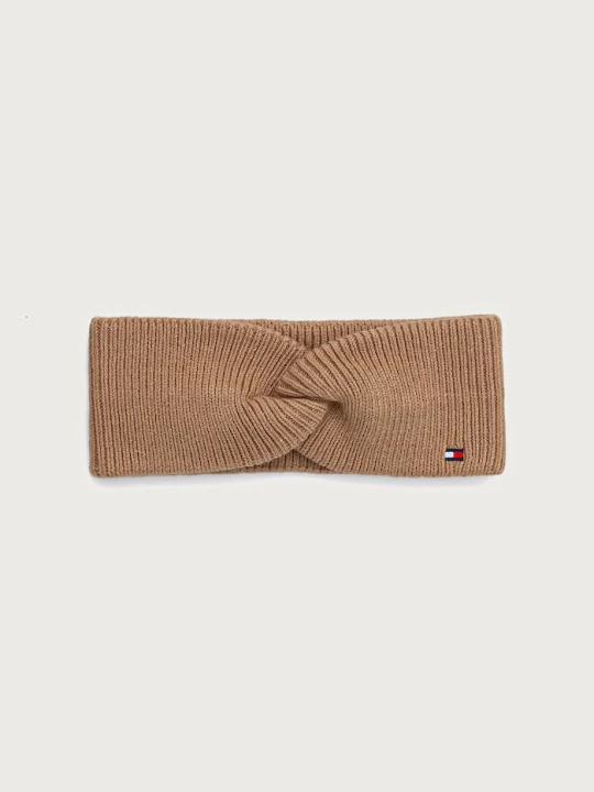 Obrázek produktu Tommy Hilfiger čelenka dámská s příměsí vlny hnědá