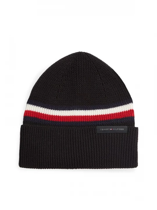 Obrázek produktu TOMMY HILFIGER Čepice béžová / tmavě modrá / červená / černá