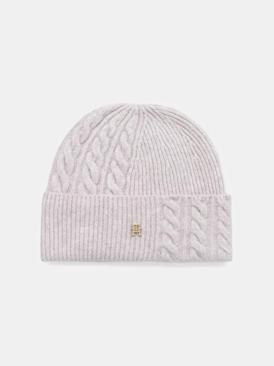 Obrázek produktu Tommy Hilfiger Čepice s příměsí vlny fialová