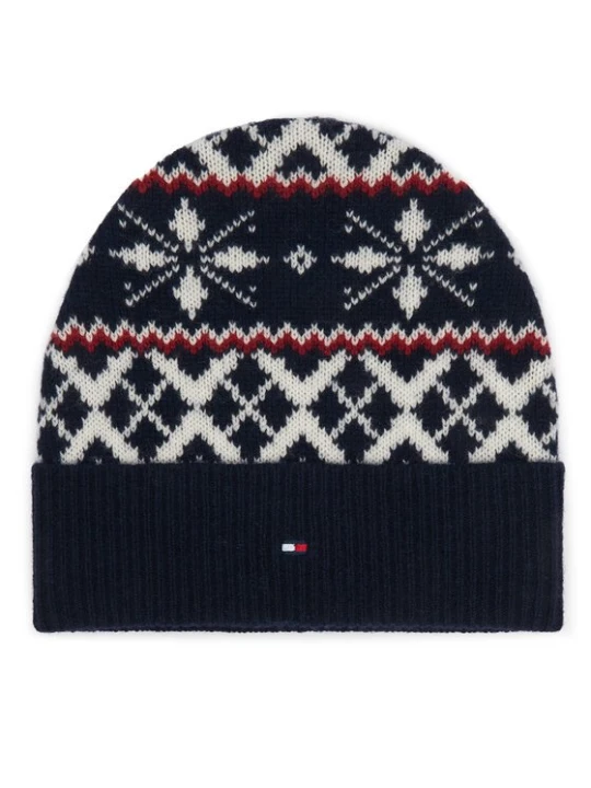 Obrázek produktu Tommy Hilfiger Čepice Th Flag Fairisle AM0AM14860 Tmavomodrá