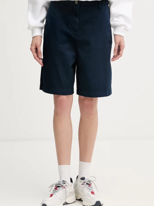 Obrázek produktu Tommy Hilfiger chino šortky dámské s bavlnou námořnická modř