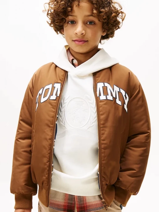 Obrázek produktu Tommy Hilfiger Dětská bunda Tommy Hilfiger hnědá