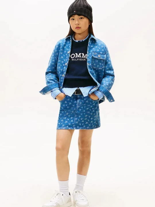 Obrázek produktu Tommy Hilfiger Dětská riflová sukně Tommy Hilfiger modrá