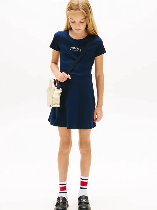 Obrázek produktu Tommy Hilfiger Dětské bavlněné šaty námořnická modř
