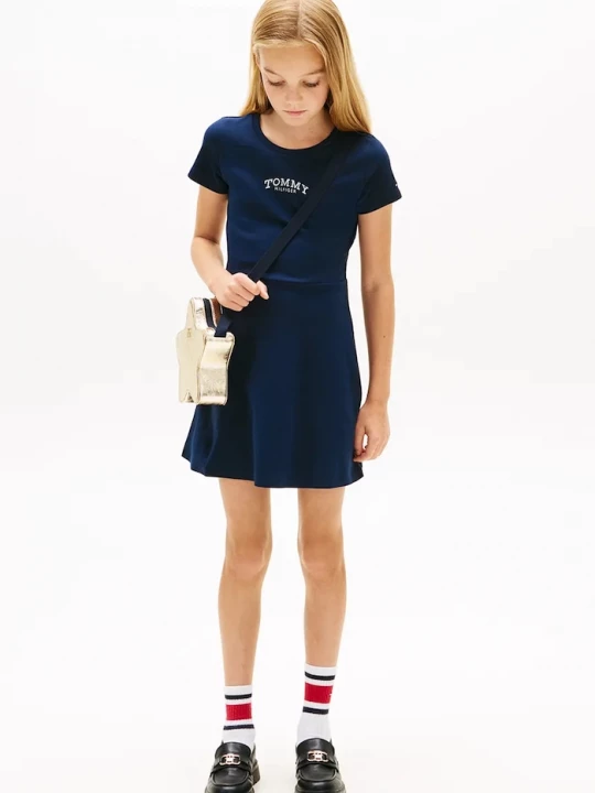 Obrázek produktu Tommy Hilfiger Dětské bavlněné šaty Tommy Hilfiger námořnická modř