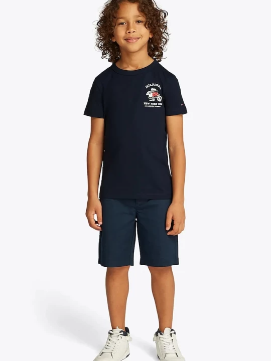 Obrázek produktu Tommy Hilfiger Dětské bavlněné tričko Tommy Hilfiger námořnická modř