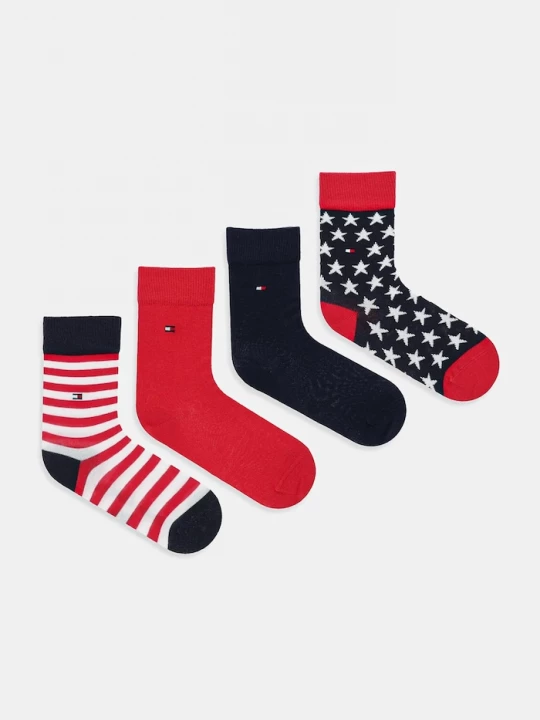 Obrázek produktu Tommy Hilfiger Dětské ponožky Tommy Hilfiger 4-pack červená