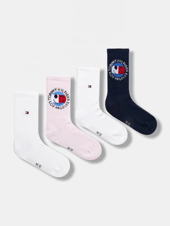 Obrázek produktu Tommy Hilfiger Dětské ponožky Tommy Hilfiger 4-pack růžová