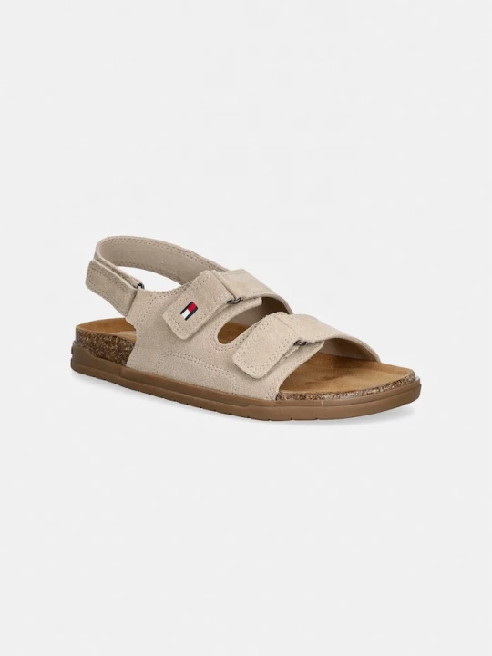 Obrázek produktu Tommy Hilfiger Dětské semišové sandály Tommy Hilfiger béžová