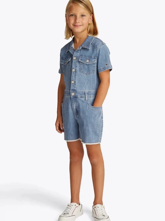 Obrázek produktu Tommy Hilfiger Dětský džínový overal Tommy Hilfiger modrá