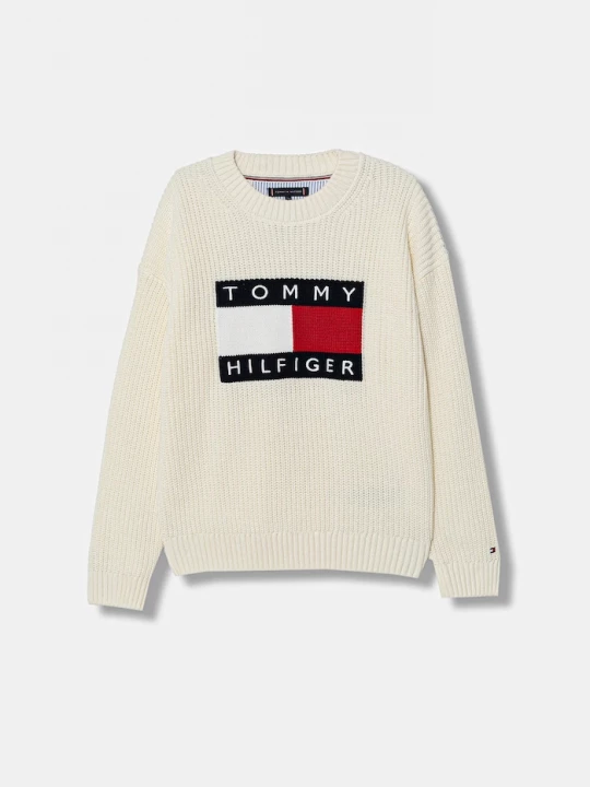 Obrázek produktu Tommy Hilfiger Dětský svetr Tommy Hilfiger béžová