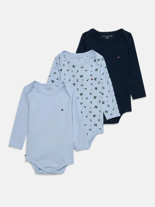 Obrázek produktu TOMMY HILFIGER Dupačky / body 'ESS' marine modrá / světlemodrá / černá