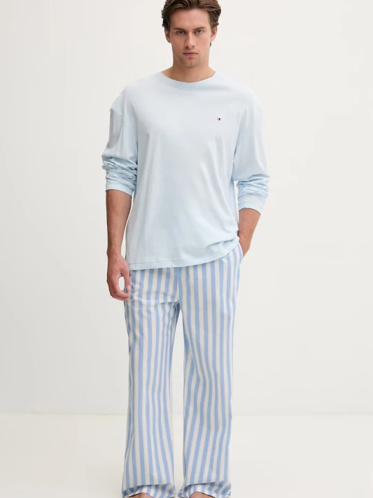 Obrázek produktu Tommy Hilfiger dvoudílné pyžamo pánské bavlněné modrá