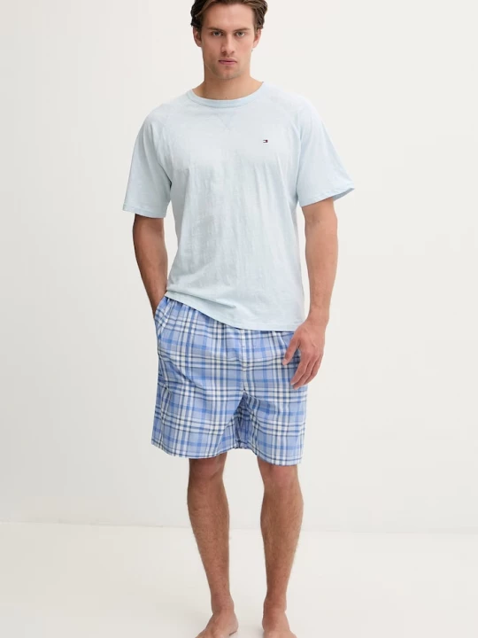 Obrázek produktu Tommy Hilfiger dvoudílné pyžamo pánské bavlněné modrá