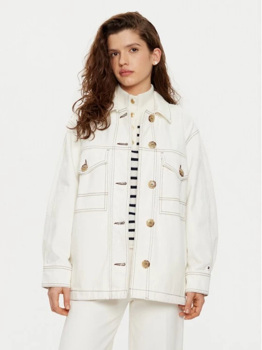 Obrázek produktu Tommy Hilfiger džínová košile WW0WW43728 Bílá Relaxed Fit