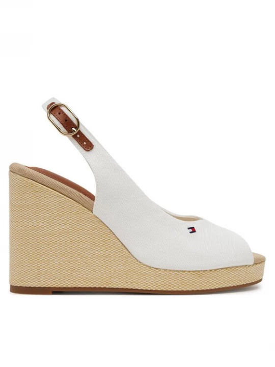 Obrázek produktu Tommy Hilfiger Espadrilky Flag High Wedge Espad Slingback FW0FW08597 Bílá