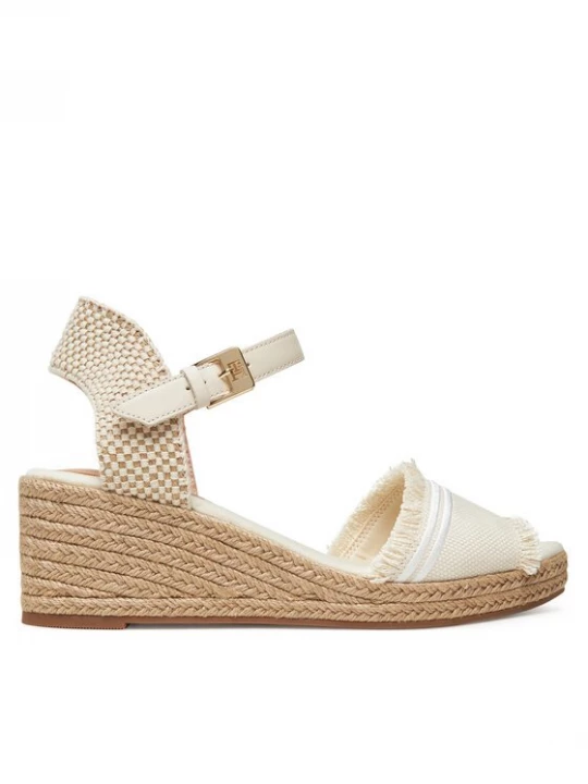 Obrázek produktu Tommy Hilfiger Espadrilky Fringe Canvas Medium Wedge FW0FW08879 Béžová