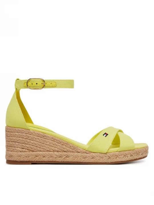Obrázek produktu Tommy Hilfiger Espadrilky Hemp Crossover Strap Wedge Espadrilles FW0FW09332 Zelená