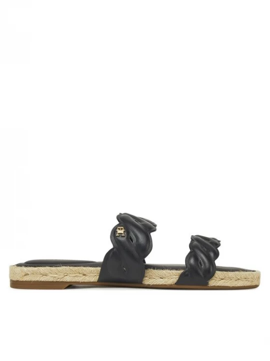 Obrázek produktu Tommy Hilfiger Espadrilky Leather Rope Espadrille Mule FW0FW08503 Černá