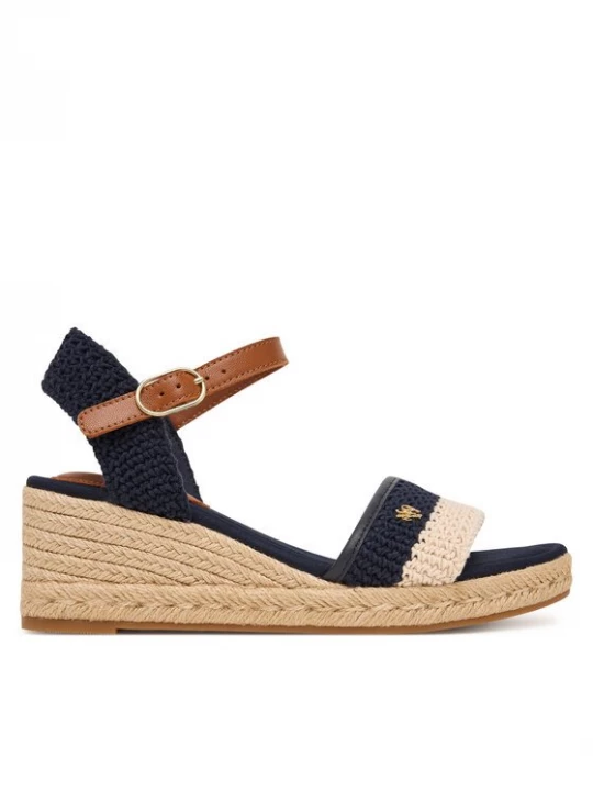 Obrázek produktu Tommy Hilfiger Espadrilky Mid Espad Wedge Crochet FW0FW09516 Tmavomodrá