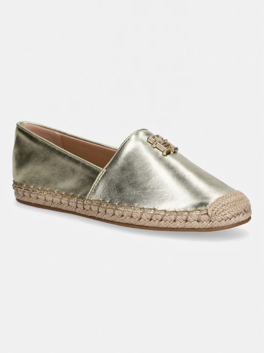 Obrázek produktu Tommy Hilfiger espadrily dámské kožené TH LOGO GOLD ESPADRILLE