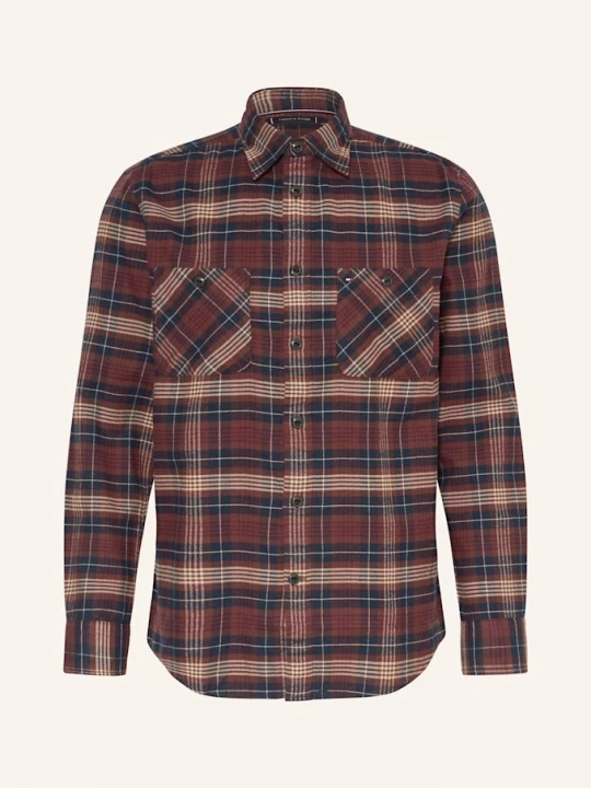 Obrázek produktu Tommy Hilfiger Flanelová Košile Regular Fit hnědá / tmavě modrá / tmavě červená