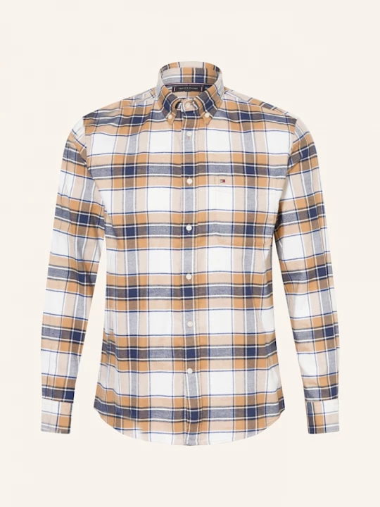 Obrázek produktu Tommy Hilfiger Flanelová Košile Regular Fit krémová / tmavě modrá / světle hnědá