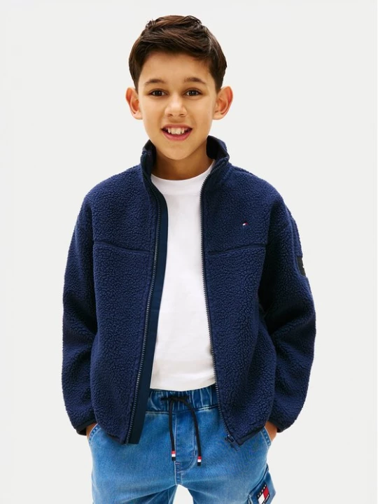 Obrázek produktu Tommy Hilfiger Fleecová mikina KS0KS00739 Tmavomodrá Regular Fit