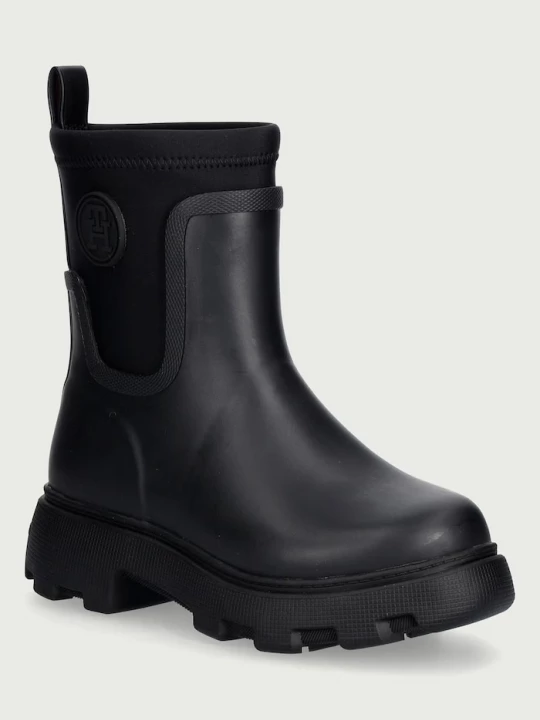 Obrázek produktu Tommy Hilfiger holínky dámské TH STAMP WARM ANKLE RAIN BOOT černá