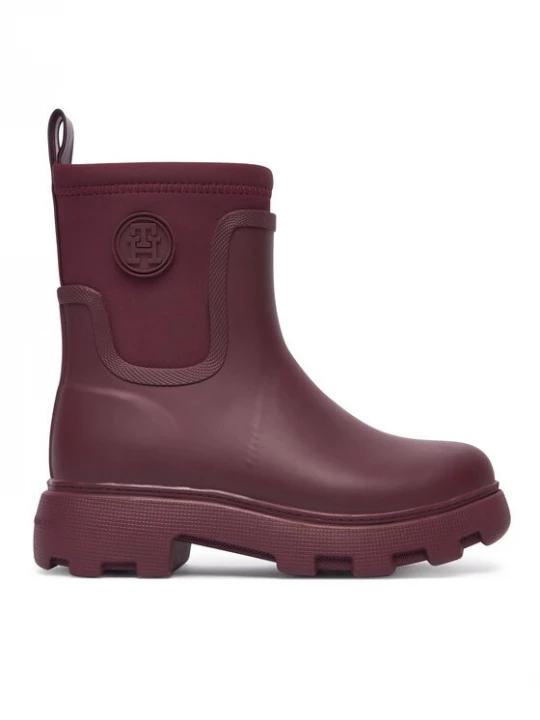 Obrázek produktu Tommy Hilfiger Holínky Th Stamp Warm Ankle Rain Boot FW0FW09544 Bordó