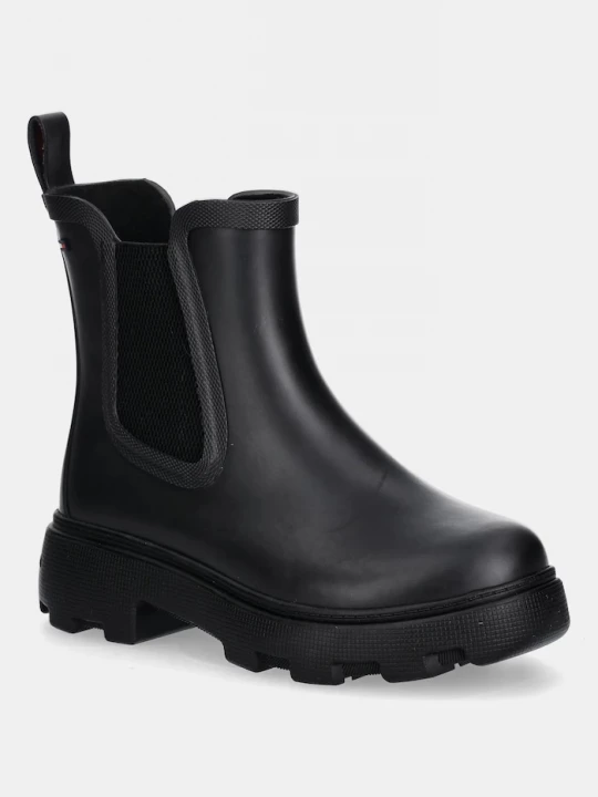 Obrázek produktu Tommy Hilfiger Holínky Tommy Hilfiger FLAG ANKLE RAINBOOT WARM LINING černá