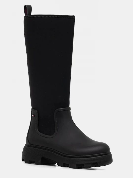 Obrázek produktu Tommy Hilfiger Holínky Tommy Hilfiger FLAG LONG RAINBOOT WARM LINING černá