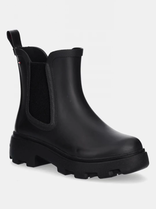 Obrázek produktu Tommy Hilfiger Holínky Tommy Hilfiger RUBBER FLAG CLEATED RAINBOOT černá