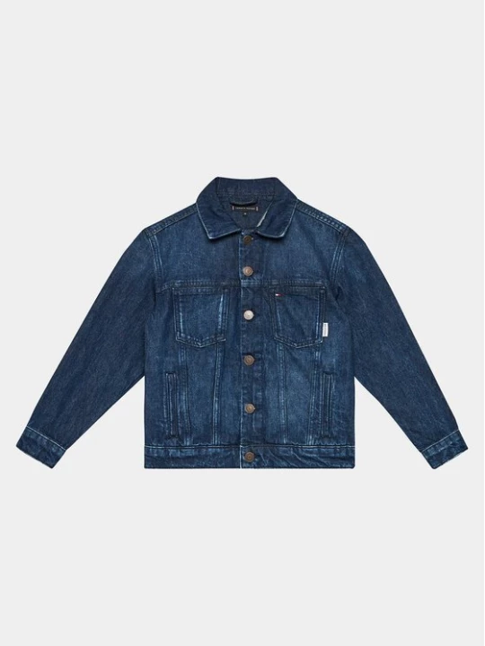 Obrázek produktu Tommy Hilfiger Jeansová bunda Oversized Trucker Bleach KB0KB08135 Modrá Regular Fit