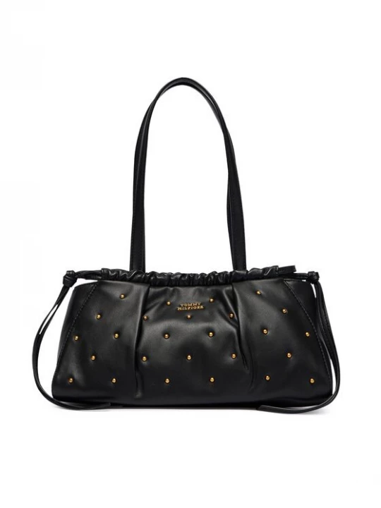 Obrázek produktu Tommy Hilfiger Kabelka Soft Leather Shoulder Bag Studs AW0AW19338 Černá