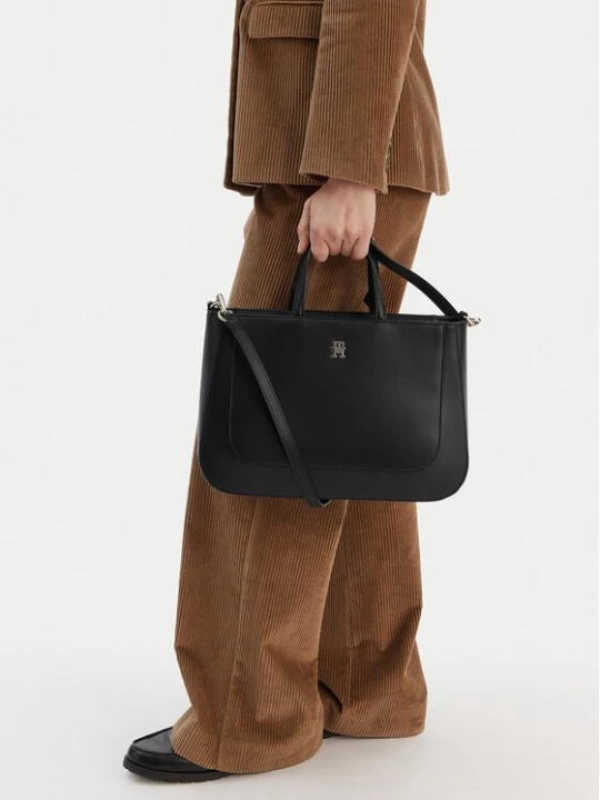 Obrázek produktu Tommy Hilfiger Kabelka Th Glam Satchel AW0AW18145 Černá