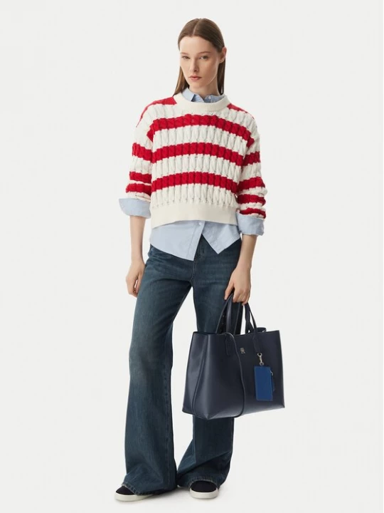 Obrázek produktu Tommy Hilfiger Kabelka Th Icon Satchel AW0AW18723 Tmavomodrá