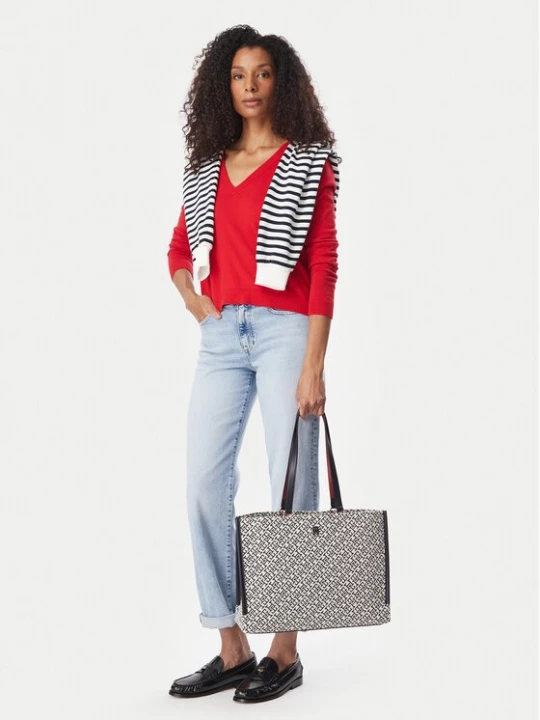 Obrázek produktu Tommy Hilfiger Kabelka Th Jacquard Tote AW0AW19009 Modrá